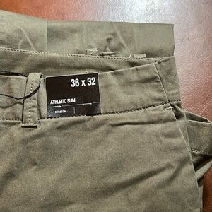 Express Athletic Slim olive/dark green cargo pants